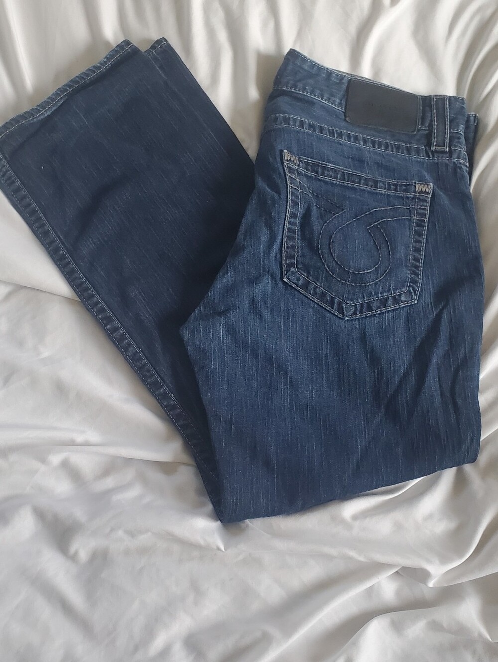 Big Star Union Regular Straight Men's Dark Blue Denim Jeans, Sz 38S (W38/L30)
